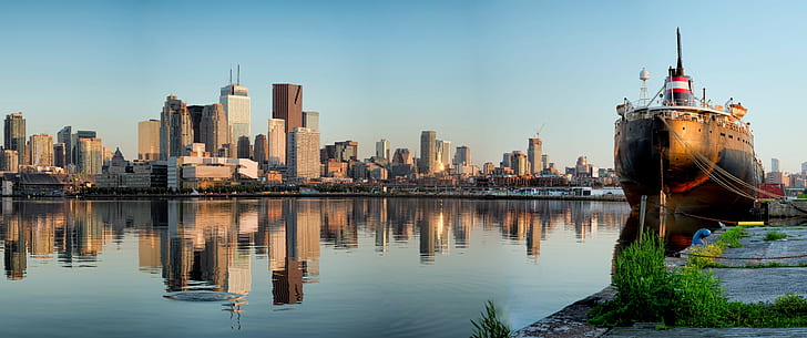 lough, city, Toronto, cityscape, ship, urban, HD wallpaper