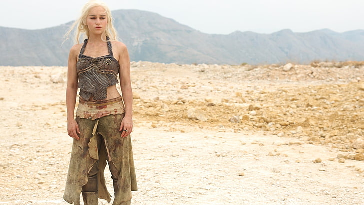 women's black halter-neck top, Daenerys Targaryen, Game of Thrones