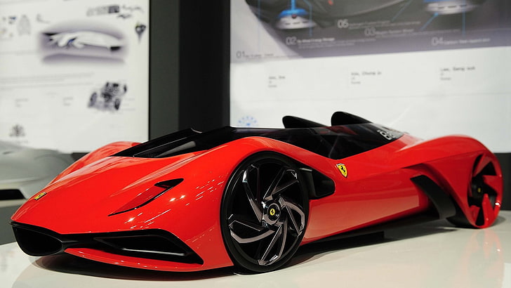 Ferrari, Ferrari Eternita, red cars, vehicle, transportation, HD wallpaper