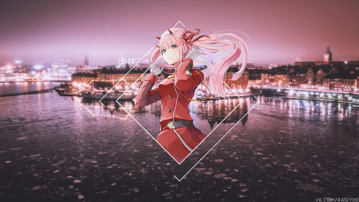 anime, anime girls, picture-in-picture, Darling in the FranXX