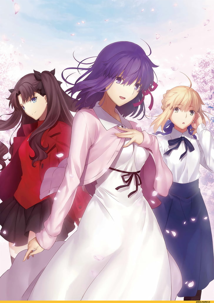 Fate Series, Fate/Stay Night, anime girls, Sakura Matou, Saber, HD wallpaper