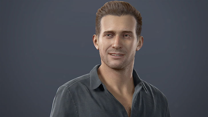 male game character, Uncharted 4: A Thief's End, rafe adler, studio shot, HD wallpaper