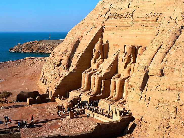 Abu Simbel Egypt HD, world, travel, travel and world, HD wallpaper