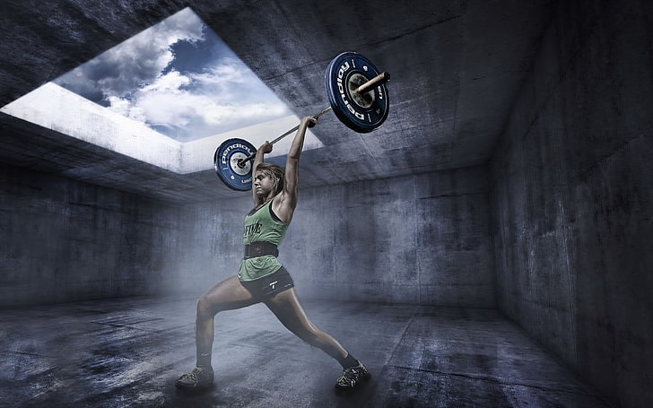 sports, weightlifting, sport , women, strength, full length, HD wallpaper
