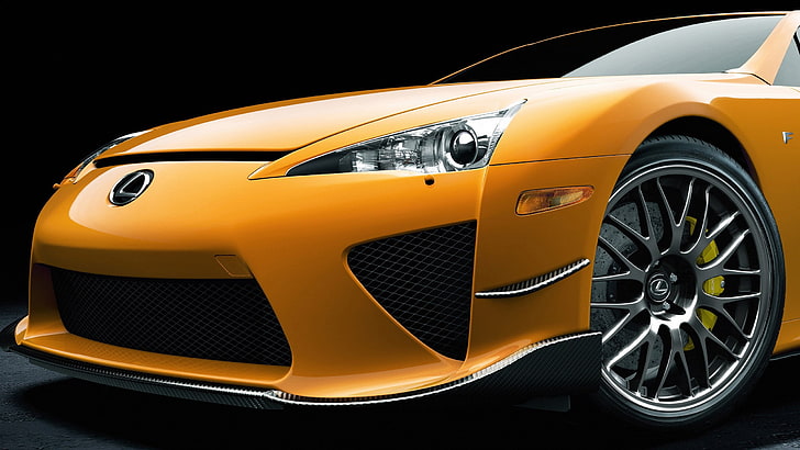 orange and black car fob, Lexus, Lexus LFA, nurburgring, orange cars, HD wallpaper