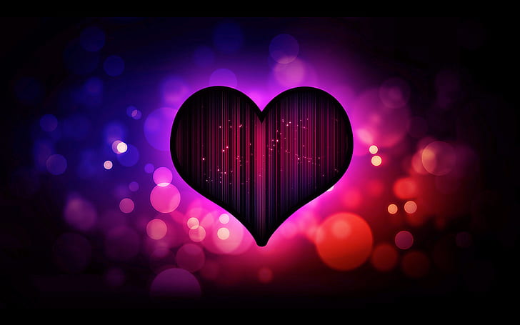 HD wallpaper: purple, love, heart, dark | Wallpaper Flare
