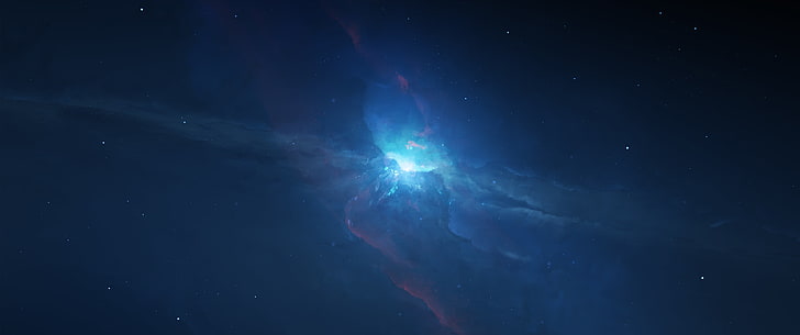 blue and black wallpaper, ultrawide, space, astronomy, star - Space