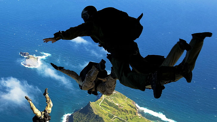 military, paratroopers, Hawaii, United States Army, soldier, HD wallpaper