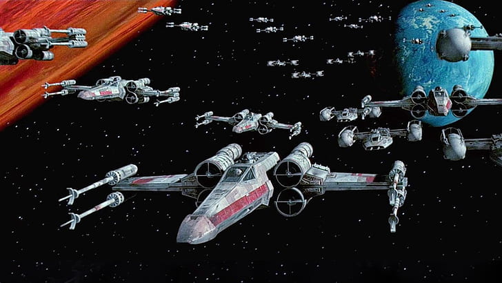 Hd Wallpaper Star Wars Fleet Of Combat Aircraft With X Wings Scenarios Of Video Game Wallpaper Widescreen Hd Wallpaper Flare