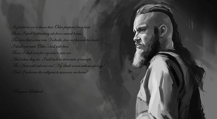 Ragnar - last words, Ragnar Lodbrok, Movies, Other Movies, text, HD wallpaper