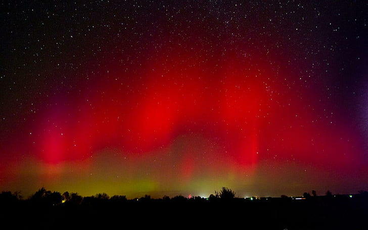 Amazing Northern Lights Over Michigan, nature, aurora, nature and landscapes