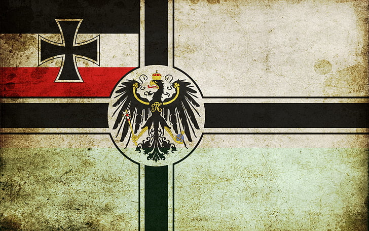 Prussian Scandinavia Flag, germany, eagle, grunge, dirty, symbol, HD wallpaper