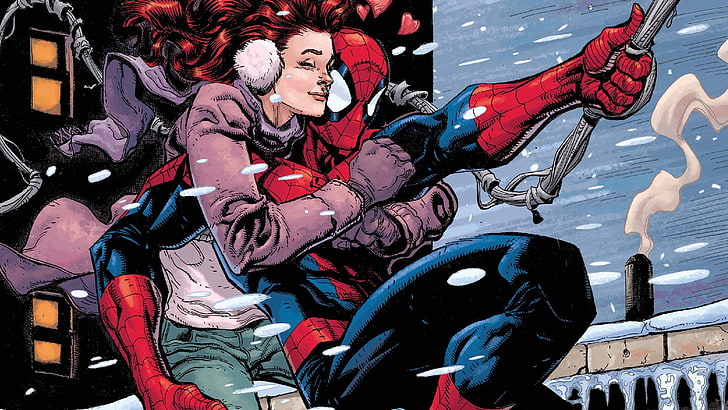 spider man christmas love mary jane watson wallpaper preview