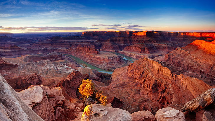 Desert Sunrise Scenery Canyonlands National Park Utah & Arizona Hd Desktop Backgrounds Free Download