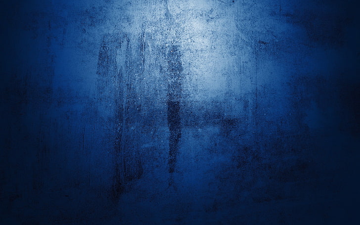 abstract, blue, backgrounds, dirty, stained, dark, textured, HD wallpaper