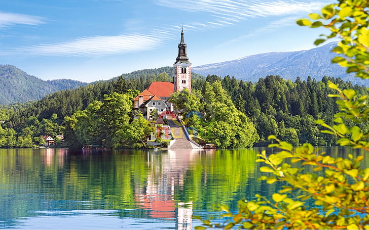 Nature Lake Bled. Desktop Background Image