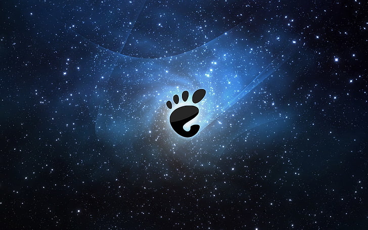 outer space stars linux gnome logos Technology Linux HD Art