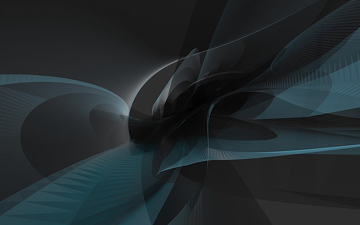black and blue illustration, veil, background, dark, abstract, HD wallpaper