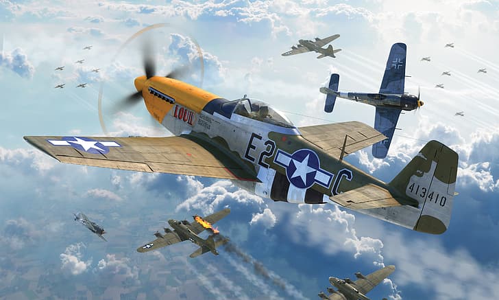 World War II, air force, aircraft, airplane, military aircraft, HD wallpaper