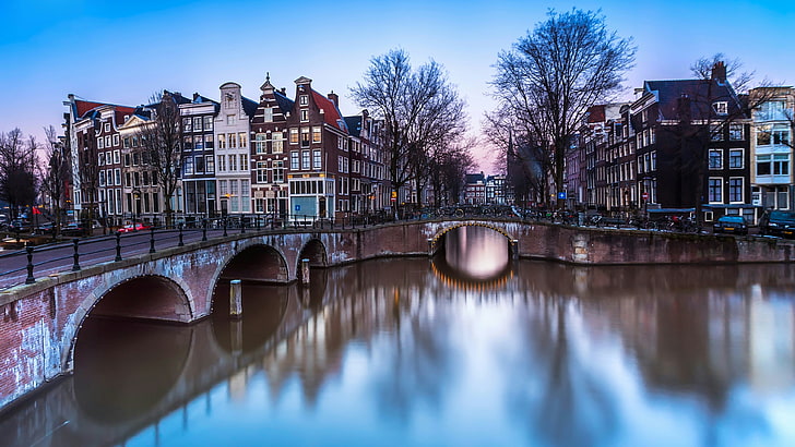 canal, keizersgracht, amsterdam, netherlands, city, cityscape, HD wallpaper