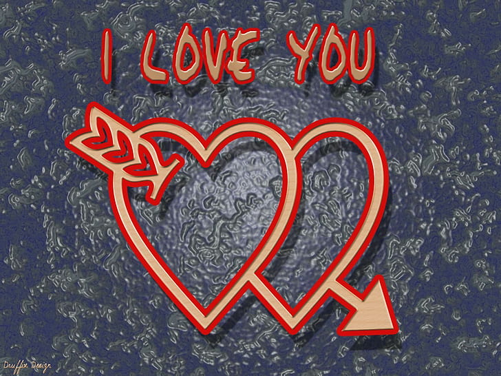 Love, Heart, Romance, Feelings, Red, Arrow, Art Design, I Love You, HD wallpaper