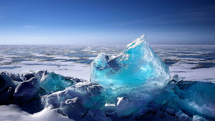 ice, lake baikal, irkutsk, russia, frost, cold, frozen, winter, HD wallpaper
