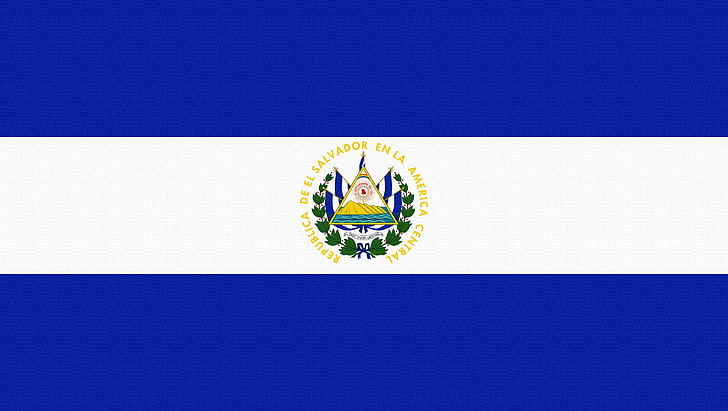 blue and white stripe flag, el salvador, lines, symbols, patriotism