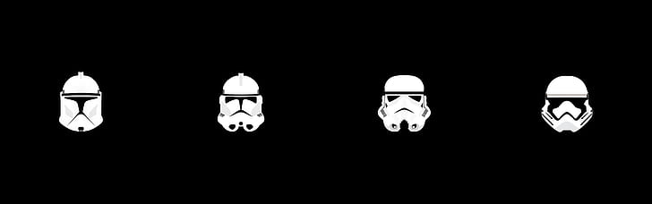 multiple display, Star Wars, minimalism, helmet, clone trooper
