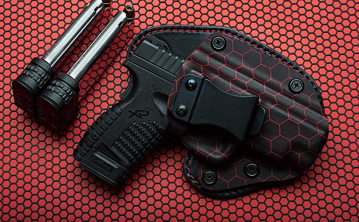 gun, weapons, cartridges, Springfield XDS .45 ACP 4, HD wallpaper