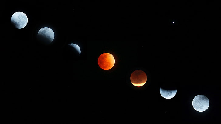 lunar eclipses, space, 500px, moon, astronomy, sky, night, natural phenomenon