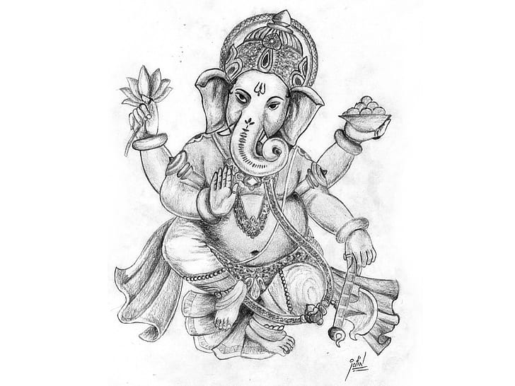 HD wallpaper: Lord, Ganesha, painting | Wallpaper Flare