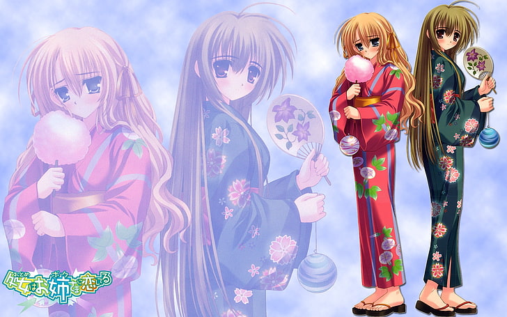 HD wallpaper: two female anime characters wearing dresses illustration, otome  wa boku ni koishiteru | Wallpaper Flare