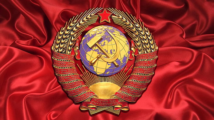 Flag, USSR, Coat of arms, HD wallpaper