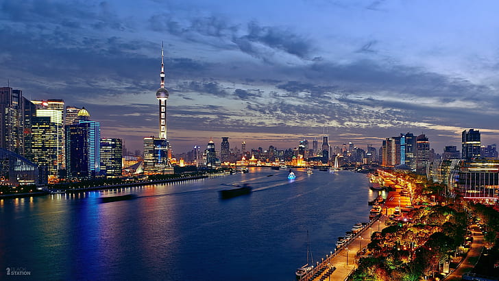 Asia, China, Shanghai, tv tower, the city of Shanghai, the TV tower, HD wallpaper