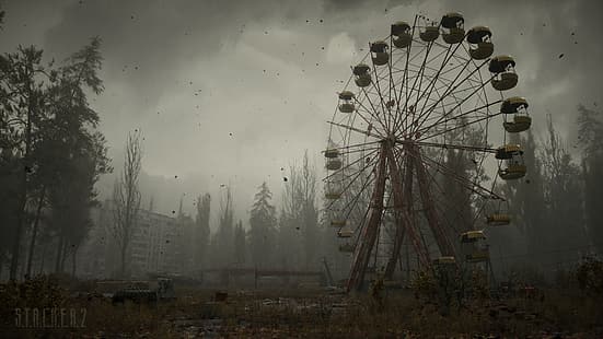 Wallpaper The game, Postapokalipsis, Stalker, Chernobyl, Art, STALKER,  Anomaly, Area for mobile and desktop, section игры, resolution 1920x1080 -  download