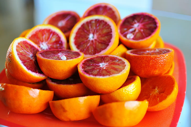 blood orange, orange (fruit), HD wallpaper