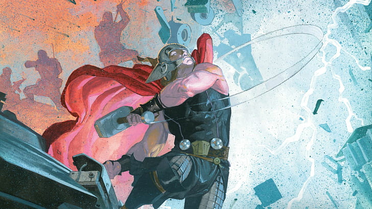Thor Mjolnir Hammer Marvel Drawing HD, cartoon/comic, HD wallpaper