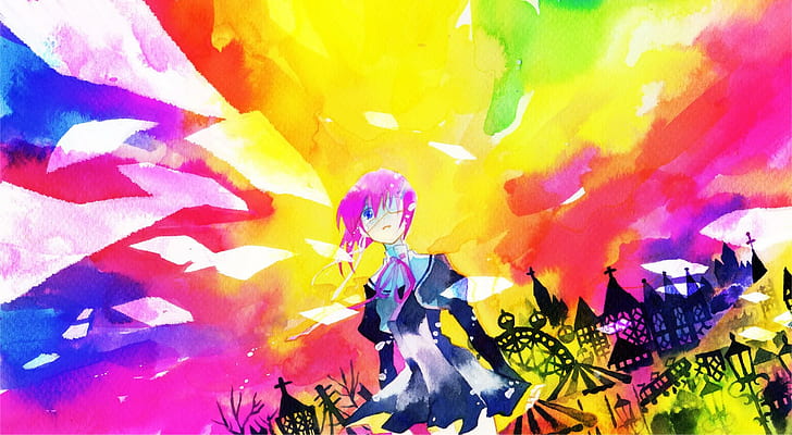 anime, colorful, ef - a fairy tale of the two, Shindou Chihiro, HD wallpaper