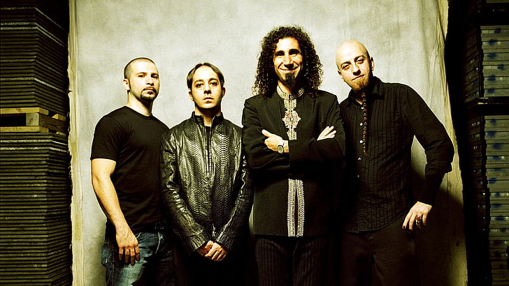 men's black dress shirts, system of a down, band, members, storehouse