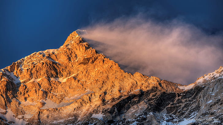 HD wallpaper: Summit of Makalu at Sunset, Nepal, Mountains | Wallpaper Flare