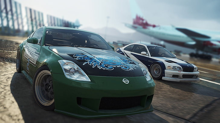 red Nissan coupe, Nissan 350Z, BMW M3 GTR, Need for Speed, Need for Speed: Most Wanted (2012 video game), HD wallpaper