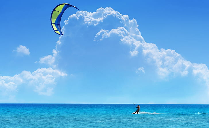 A Kitesurfer, Sports, Surfing, HD wallpaper