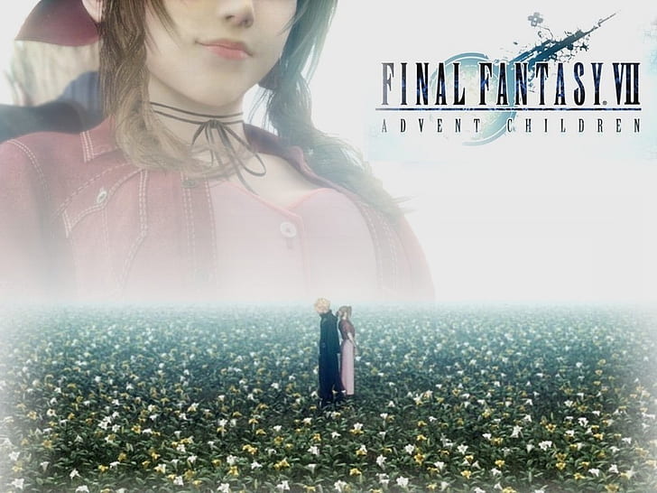 Advent Children Aerith Field of Flowers Anime Final Fantasy HD Art