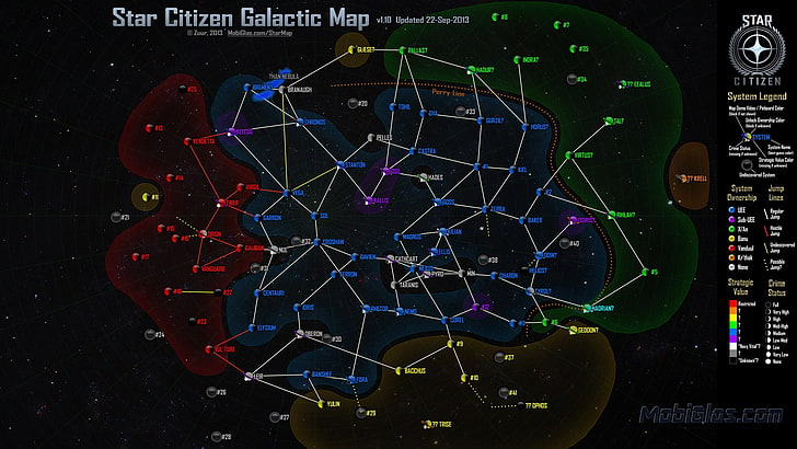 Star Citizen Galactic Map screenshot, space, spaceship, technology