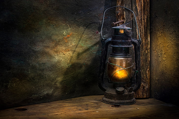 black cold blast lantern, antiquity, nail, The lantern, wood - material