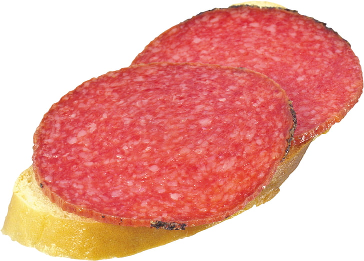 sliced ham, sandwich, bread, sausages, food, red, freshness, fruit, HD wallpaper