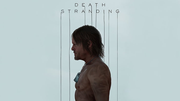 Death Stranding game wallpaper, simple background, Norman Reedus, HD wallpaper