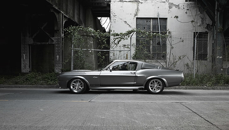 gray coupe, GT500, Ford Mustang, Shelby Eleanor, car, architecture, HD wallpaper