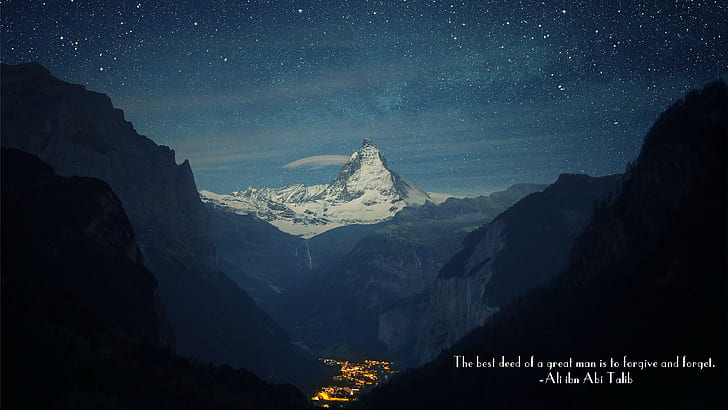 HD wallpaper: Islam, quote, Matterhorn, Zermatt, mountains, Switzerland,  town | Wallpaper Flare