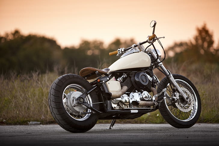 yamaha 650, yamaha, motorcycle, bike, white and black pocket motorcycle, HD wallpaper